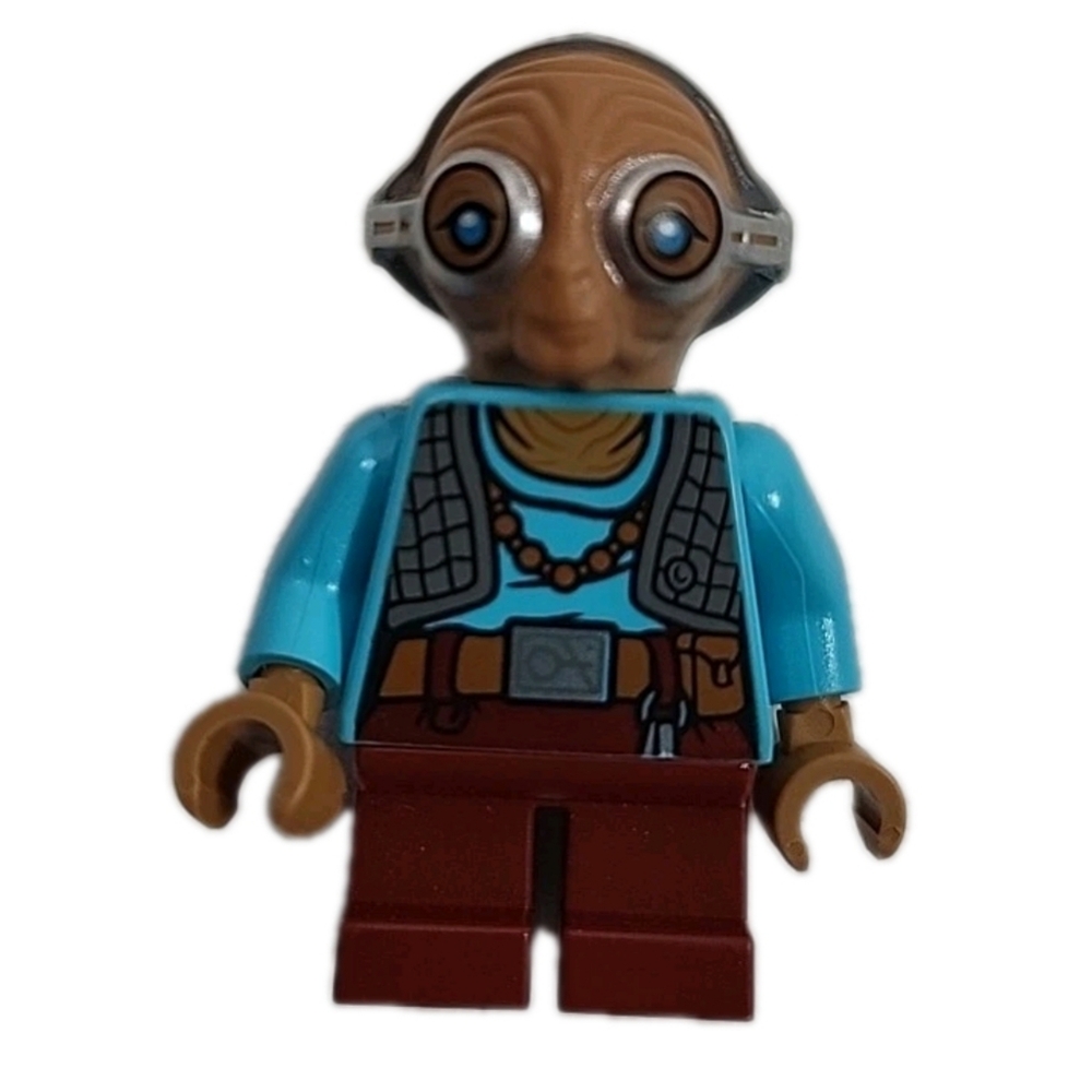 LEGO Minifigure with Blue Jacket and Brown Pants
